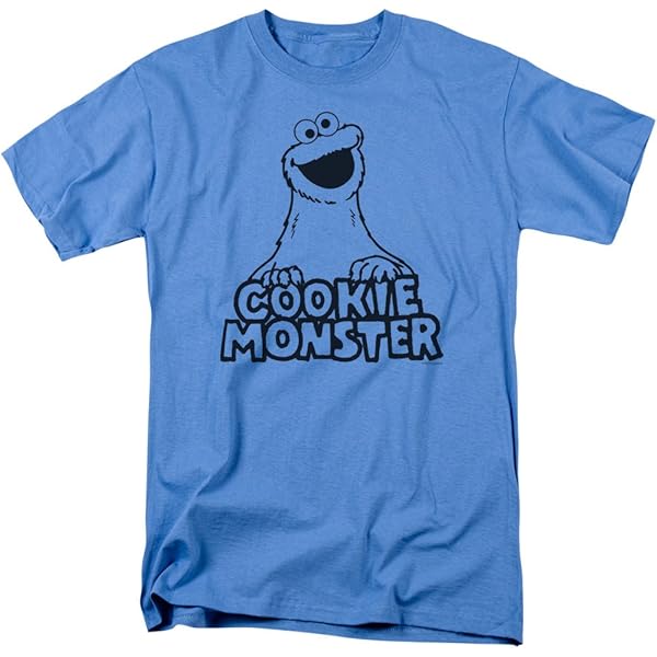 Amazon.com: Sesame Street- Cookie Monster Face T-Shirt Size