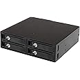 StarTech.com 4-Bay Mobile Rack Backplane for 2.5in SATA/SAS Drives - Hot Swap SSDs/HDDs from 5-15mm - Supports SAS II & SATA III (6 Gbps) , TAA (SATSASBP425)