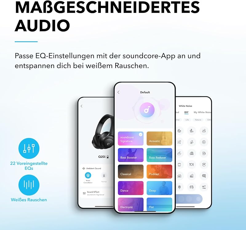 by Anker Q20i kabelloser Bluetooth Over-Ear-Kopfhörer