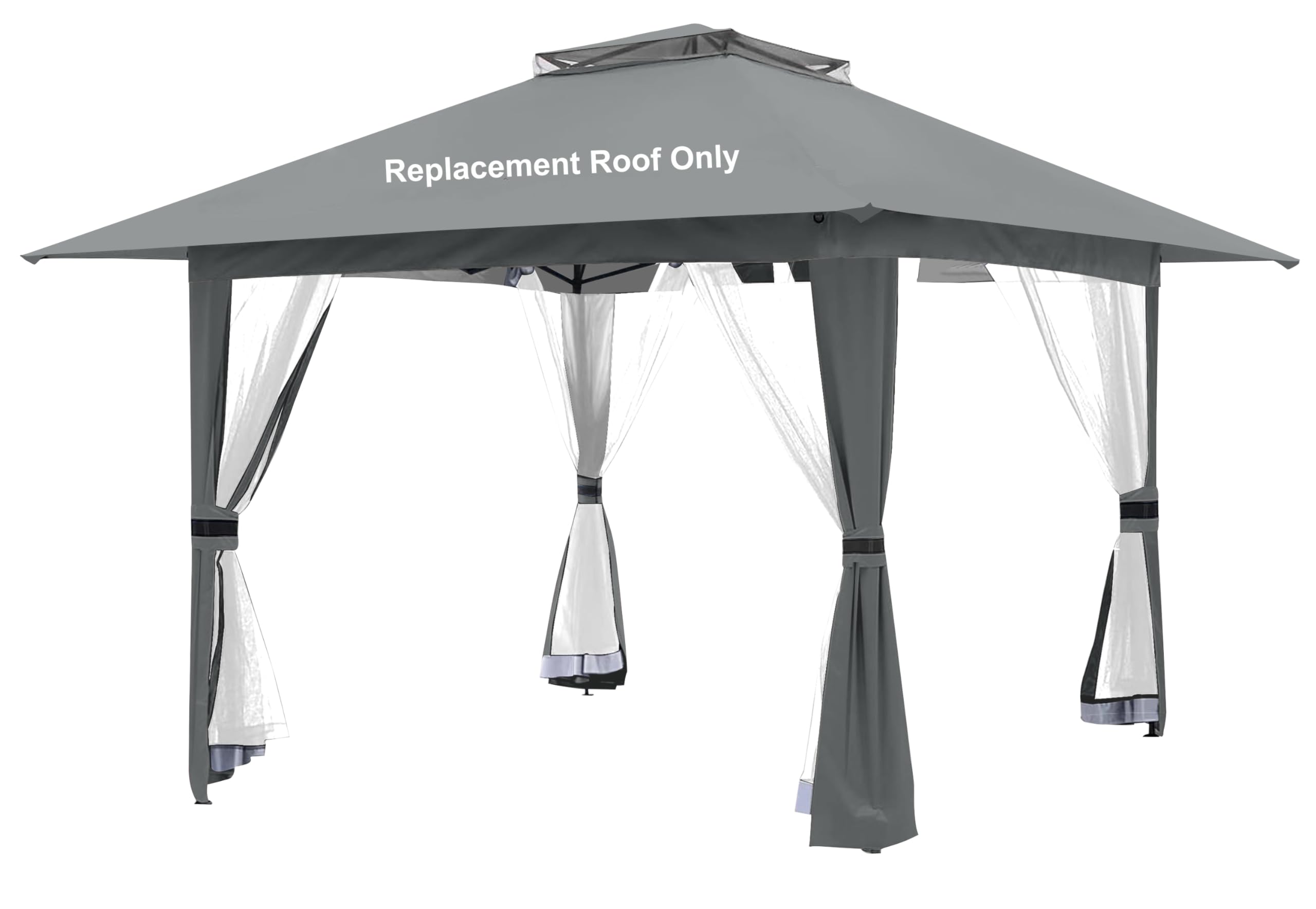 Photo 1 of JANCANOPY Grey Gazebo Cover Compatible with Crown ASIN: B09KLV8VXW, B0BKP85H6L, B0BKV6BGV2, B0BKP84WCB, B09KLVPSQF, B0BKPVRS53 Gazebo Frame.(Replacement Roof Only,Frame and Netting NOT Included)