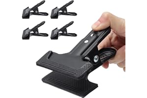 Spring Clamps Clips Heavy Duty, 4pcs Woodworking a Clip Large Black Metal Hinge Clip File Clamps Anti Slip Metal Wide Mouth S
