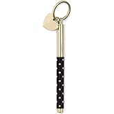 Kate Spade New York Black Metal Ink Pen Key Fob, Black Ink Ballpoint Keychain Pen, Pin Dot
