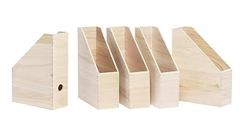 Vbs 5er Pack Stehsammler Aus Holz Zeitschriftenbox Steh Ordner