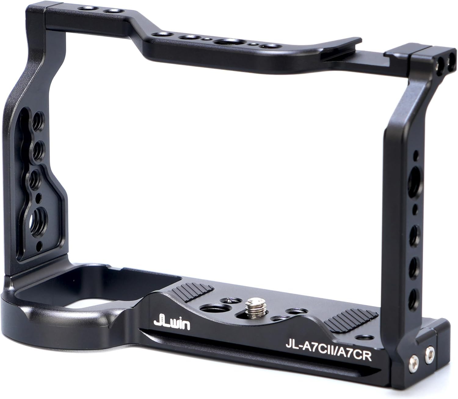 Hersmay Camera Cage for Sony a7cii /a7cr Camera, Quick Release Plate for Arca-Swiss, 1/4" & 3/8" Screw Holes and Cold Shoe Mount for Accessories