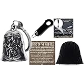 KMA Est. 2005 THE RIDE BELL St. Christopher Guardian Angel w Black Hanger Motorcycle Lucky Charm Biker Luck Gift