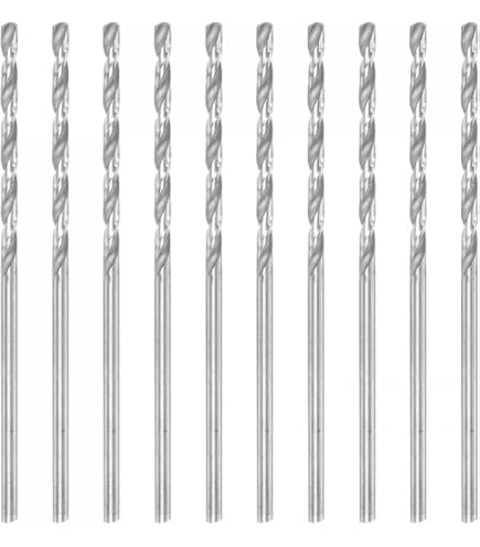 thumbnail image 2 of 10pc Mini Micro HSS Twist Drill Bit Set - #63 (0.036 Inch) Wire Gauge For Precision Drilling 2 of 6