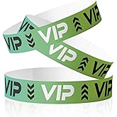 100pcs Disposable Wristbands for Event Admission: VIP Paper Wristbands for Concerts, Parties, Membership Identification Bracelets