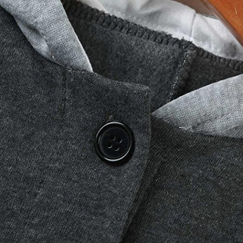 Tenworld Toddler Baby Autumn Winter Outwear Hooded Jacket Coat with Rabbit Ears (6T, Gray)