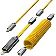 AOHI Spliceable 2-in-1 Fast Charging and Data Storage Cable Set, 240W PD 3.1 USB C Cable with 512GB USB C Flash Drive, USB 3.2 Gen2+Type C SSD USB Drive for MacBook, iPhone 15,Galaxy S24