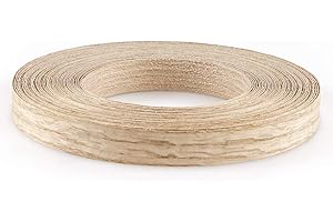 Skelang Red Oak 3/4" x 50' Roll Wood Veneer Edge Banding Preglued Iron-On with Hot Melt Adhesive Edgebanding Flexible Wood Tape
