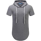 Aiyino Men's S-5X Short Sleeve Fashion Athletic Hoodies Sport Sweatshirt Hip Hop Pullover
