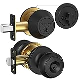 TICONN Round Door Knobs, Ball Door Knob with Dead