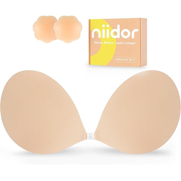 Niidor Strapless Adhesive Bra Ultra Light Sticky Push Up Bra for Wedding  Dress at Amazon Women's Clothing store