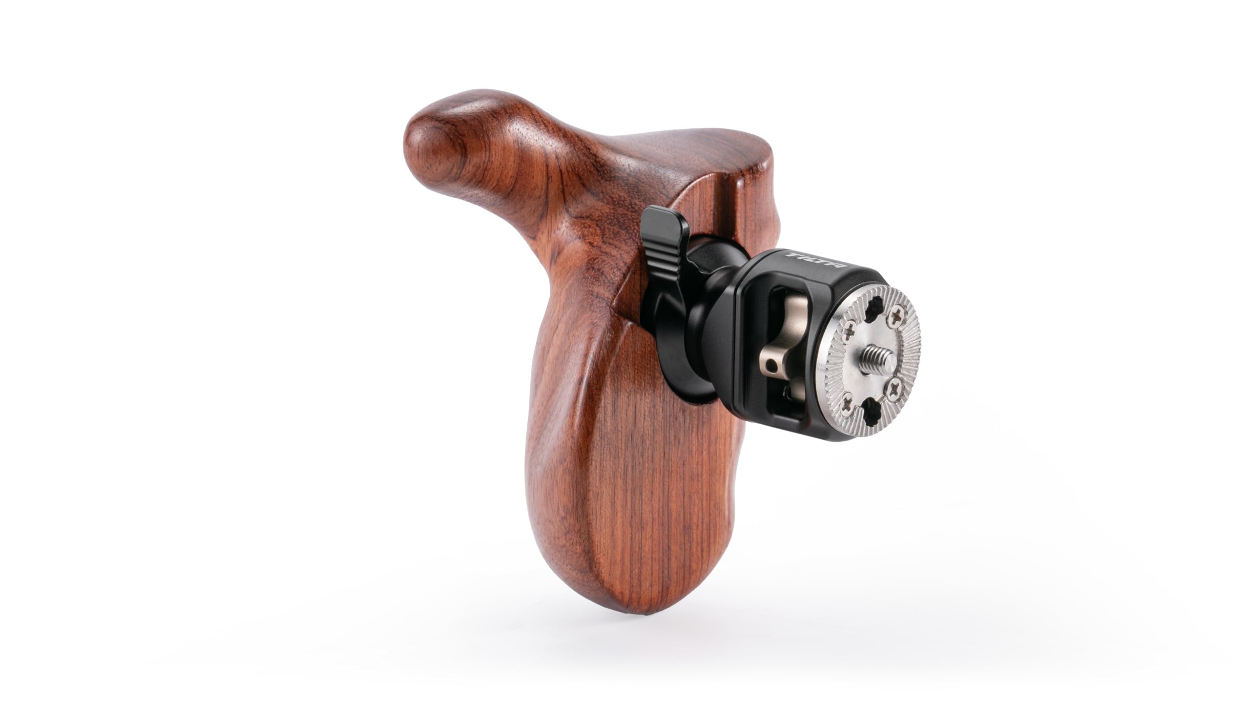 TILTA TA-AWH10-L-B-1 Advanced Left Side Wooden Handle + Rosette Adapter Adjustable Camera Cage Side Grip for Tilta A7M4 A7S3 R5/R6 S5 Cage (Type X Left Side Wooden Handle)