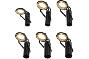 AS Axis Spindleon 6Pcs Rod Pole Tip Top Guide Rings for Fishing Rod Repair Black (5mm-7.5mm)