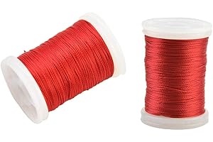 ZSHJGJR Archery Bowstring Serving Thread 2Pcs - 400D 3 Strands .020 inch Thickness Nylon Bow String Serving Thread for Compound Recurve Bow Tying Peep Sight Nock Point
