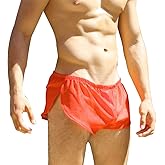 Men's Split Side Short Shorts Sexy Breathable Large Split Sides Mesh Athletic Shorts