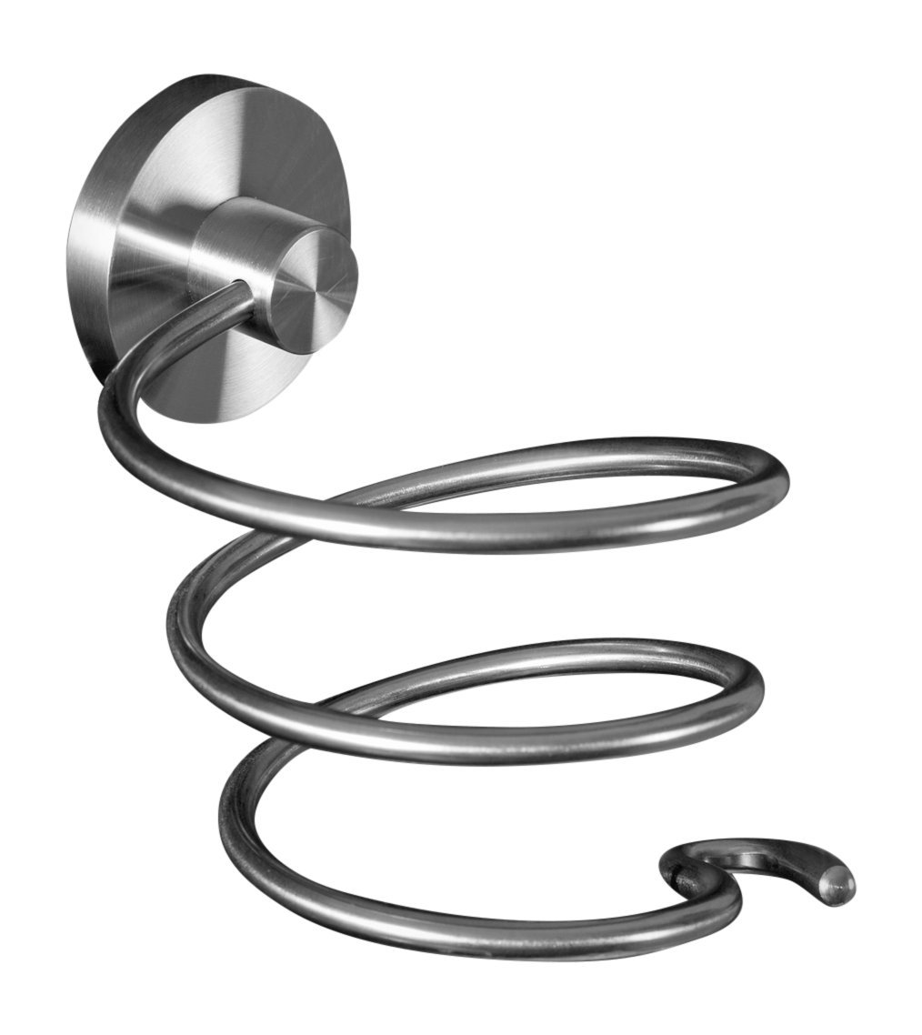 Ambrosya® | Exclusive hairdryer holder made of stainless steel | Bathroom Hairdryer Hair Dryer Holder Toilet (Stainless Steel (Brushed))