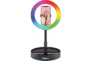 mobifoto Mobilite 10RF - Professional 10"" LED Ring Light Content Creator Kit with Compact Stand for Video Recording＆Live Str