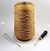 Heavy Duty Big Waxed Thread (1400 Metter,0.5mm) With Needle and Awl For Shoe Repair,binding, sewing mattresses, upholstery in the car,sack gunny bag package,or Fishing Net ,ect.