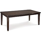 Signature Design by Ashley Haddigan Traditional Rectangular Dining Extension Table, Seats up to 8, Dark Brown