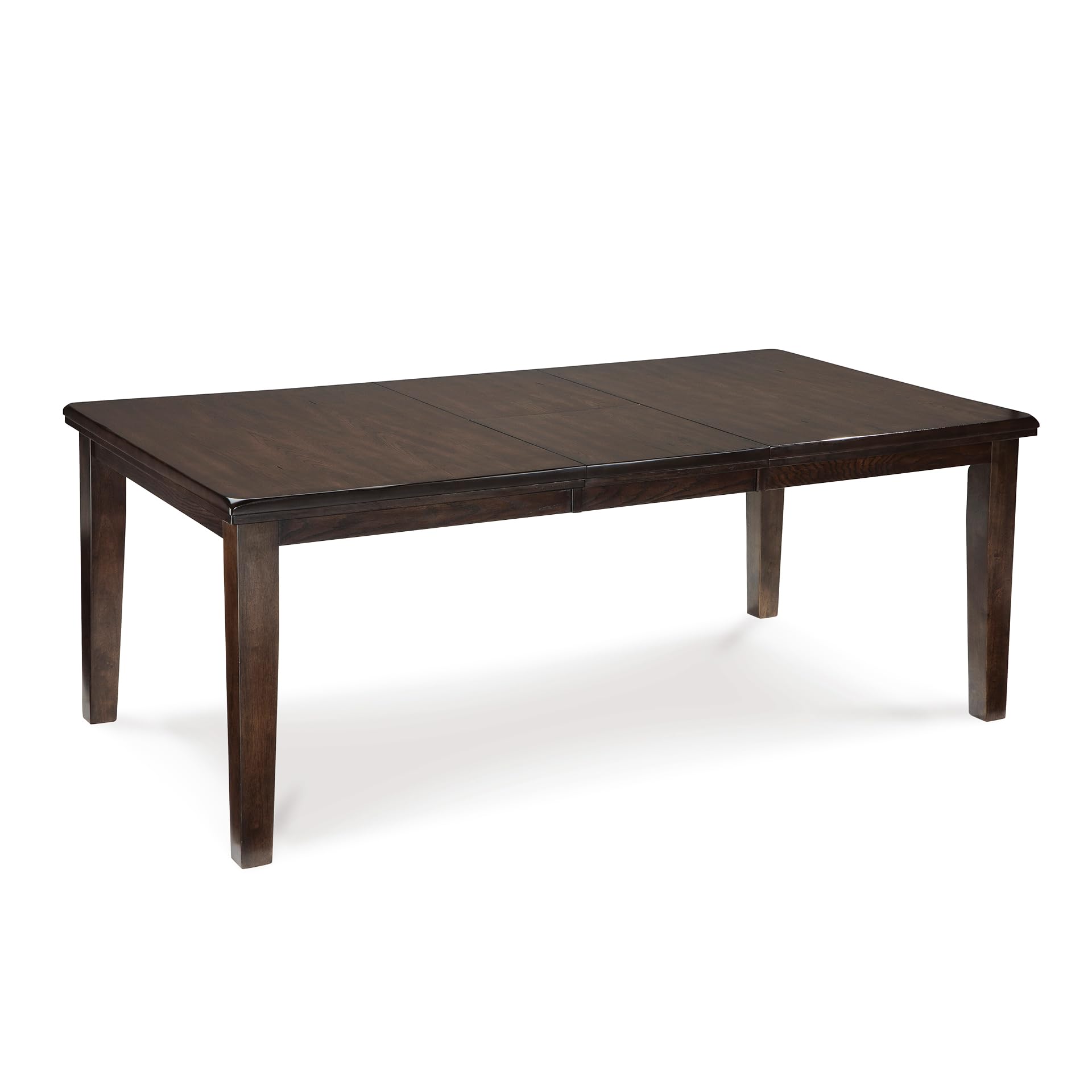 Photo 1 of Signature Design by Ashley Haddigan Traditional Rectangular Dining Extension Table, Seats up to 8, Dark Brown