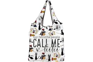 MBMSO Kiki and Jiji Reusable Grocery Bag Kiki's Anime Gifts for Manga Fans Cartoon Movie Merch Japanese Anime Foldable Tote