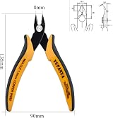 YUFANYA 5pcs Micro Wire Cutter Flush Cutters Soft Grip Diagonal Pliers view 4