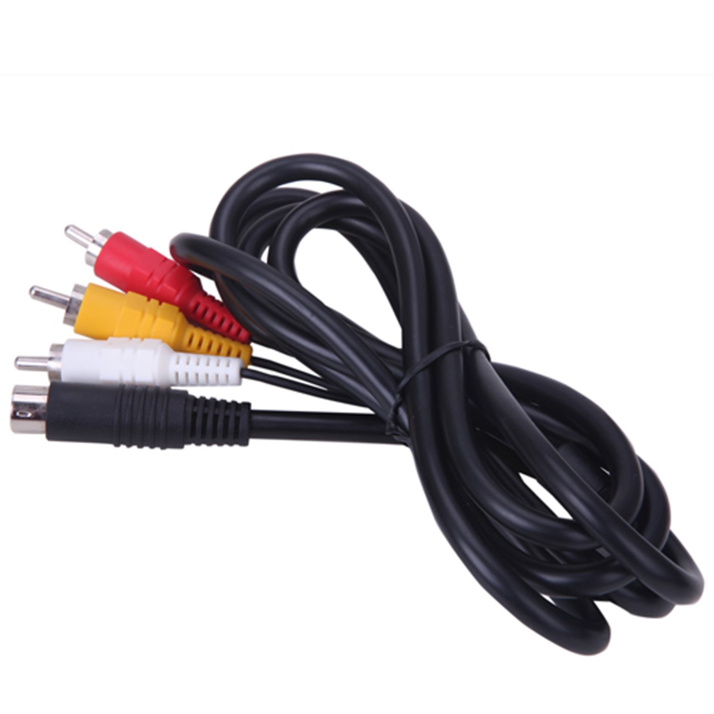 HDE AV Cable for Sega Genesis 2 and 3 Consoles RCA Composite Audio Video Cable Connection MK-1461 and MK-1631 Systems (6 ft): Video Games