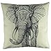 Elephant Cotton Linen Sofa Chair Seat Throw Pillow Case