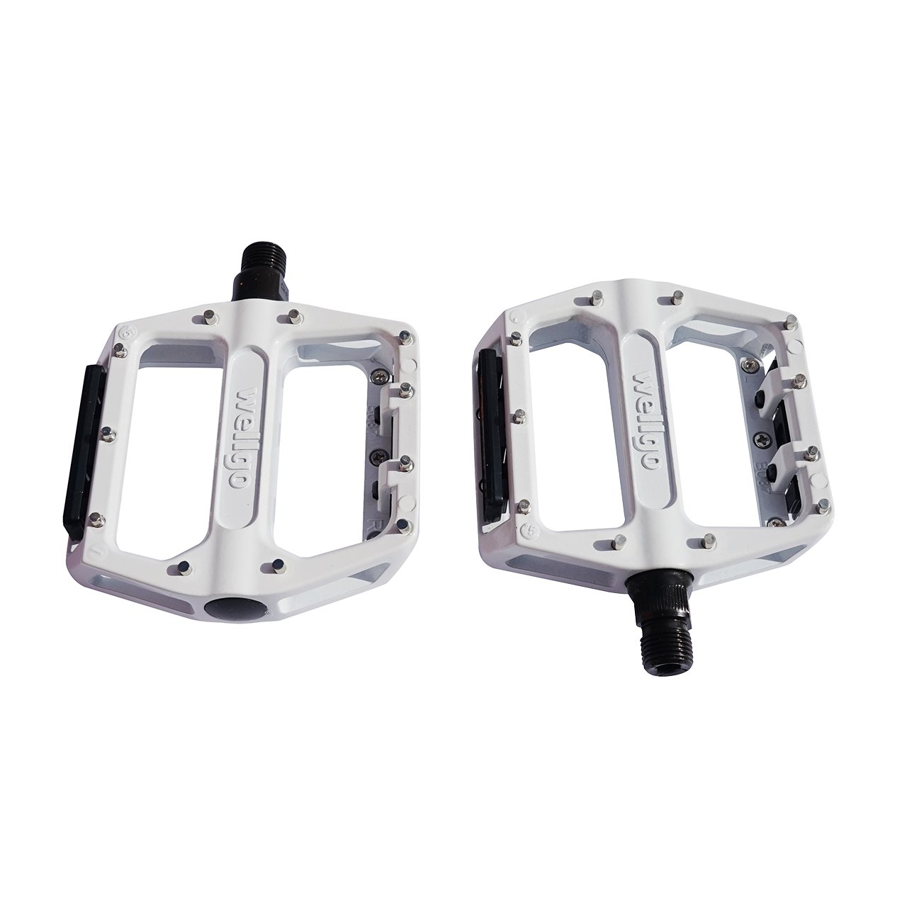 New Wellgo B087U Ball Bearing Aluminium Mountain BMX Pedal with Reflector White