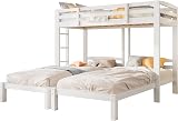 LTGB Triple Sleeper Bunk Bed with Side Ladder for Kids & Teens - White view 5