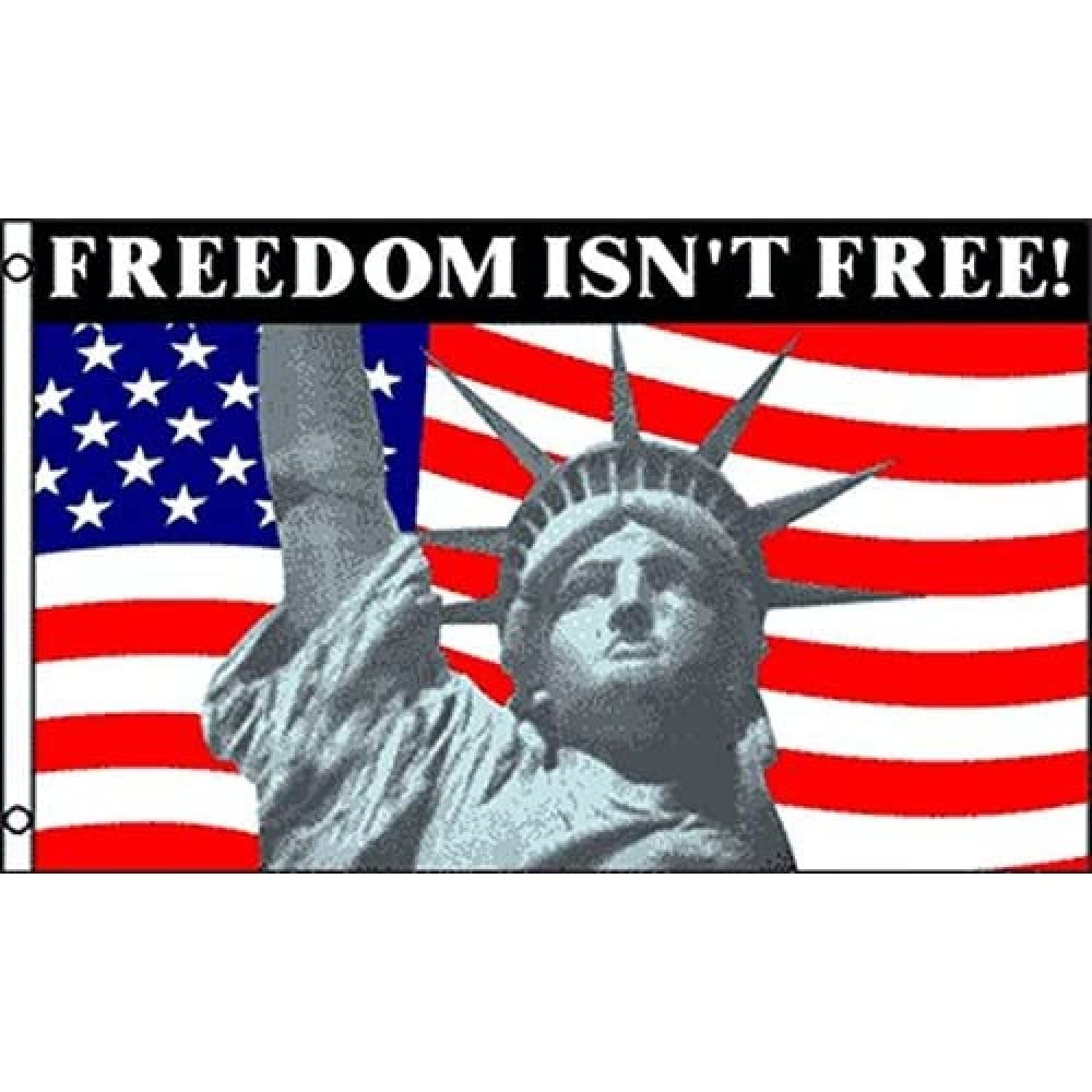 AZ FLAG - Freedom Isn'T Free Usa Flag - 3x5 Ft - 100D Polyester American Banner with Two Metal Grommets - Fade Resistant - Vivid Colors - 3' x 5' Feet - 150x90 Cm