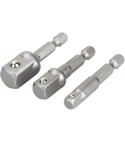 Truper Steckschlüssel-Adapter Set 3-teilig | 1/4", 3/8", 1/2" | Aus Chromstahl, Je Ca. 7 Cm | Für Werkzeug-Adapterung