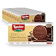 Loacker Tortina Triple Chocolate - Individually Wrapped Premium Dark Chocolate Enrobed Crispy Cocoa Wafer Tartlets with Cocoa Cream Filling - Pack of 12