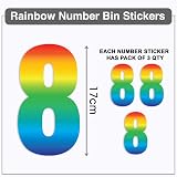 Sara Prints Pack of 3 Number Stickers for Bins 17 cm Waterproof Wheelie Bin view 3