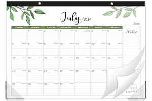 FRASUKIS Desk Calendar 2024-2025 - 18 Months Desk Calendar 2024-2025, July 2024 - December 2025, 16.8" x 12", 2024-2025 Wall Calendar with Corner Protectors, Hanging Holes