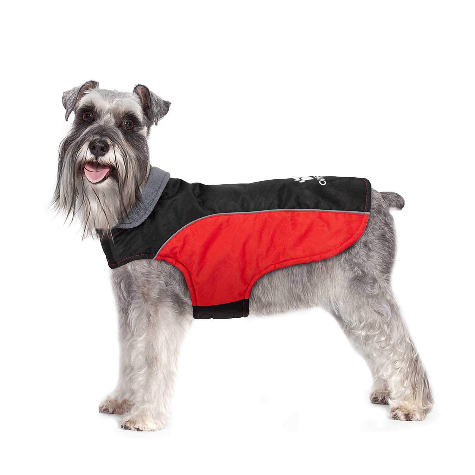 IREENUO Dog Coat, Waterproof Rain Coat for Small Medium Dog, Warm Dog Clothes Winter Coats & Jackets with Fleece and Reflective Strips (XL)