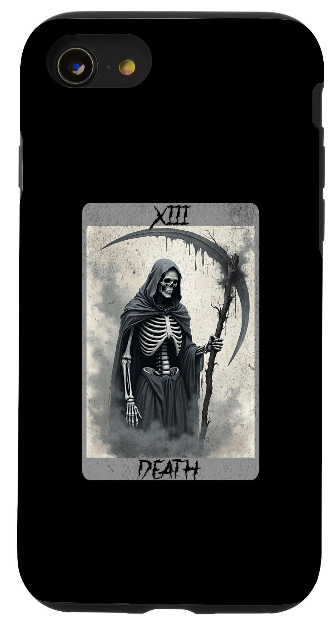iPhone SE (2020) / 7 / 8 Vintage Tarot Card Death Reaper Occult Satan Unholy Horror Case