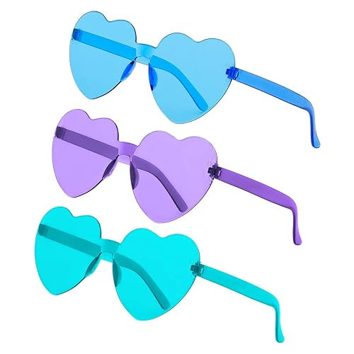 YGAUZ Heart Sunglasses, Pack, Heart Sunglasses for Women, Heart