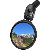 Hafny Bike End Bike Mirror, Adjustable Convex Rear View Mirror for Bicycle, Clear HD Glass Lens, 360&deg; Rotatable, Fits MTB Road E-Bike Scooter, HF-M951-FR03 (1pc Blue Glass, 62mm Dia)