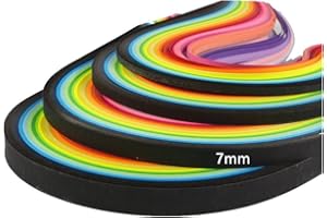 ODETOJOY Quilling Paper Strips 7mm 26 Colors 260 Strips Set DIY Origami Paper Quilling Art Length 39cm
