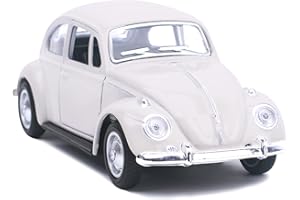 Berry President 1967 Classic Beetle Bug Vintage 1/32 Scale Diecast Metal Pull Back Car Model Toy for Gift/Kids (Beige)