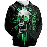 Zenzenze Skull Hoodies for Men Women 3D Graphic Sweatshirts Novelty Pullover Hoodie Funny Hoody Hooded With Pockets