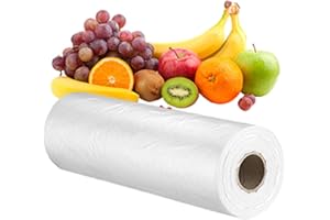 Plastic Produce Bags for Groceries,35x50cm(14x20in) Durable Clear Food Storage Bags for Bread,Fruits,Vegetables,Shopping Poly