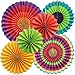 Yotako 6X Round Wheel Tissue Paper Fan Decorations Hanging Paper Rosette Backdrop Paper Medallions Paper Pinwheels Fan for Wedding Party Baby Shower First Birthday Wall Decor