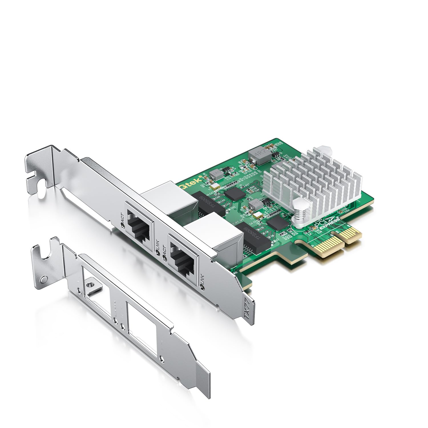 100M/1000M/2.5G NIC Network Card, Dual RJ-45
