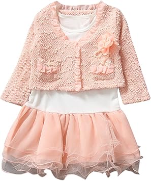 Amazon Domybest子供服 女の子 フォーマル ワンピース コート 2点