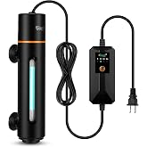 hygger 11W Aquarium U-V Light with Timer, 360&deg; Protective Shield Clean Lamp for Green Water &amp; Algae, Amphibian Small U-V Light for 60-180 Gal Freshwater &amp; Saltwater Fish Tanks