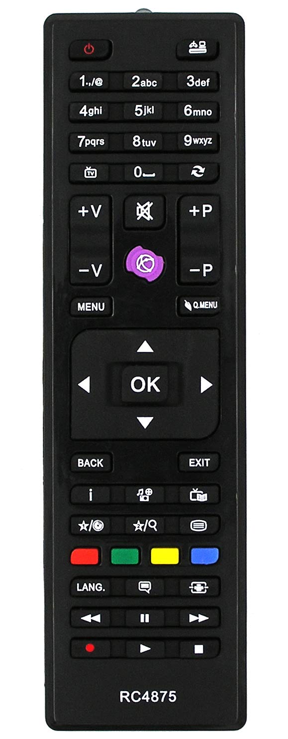 Replacement Remote Control for Telefunken TV RC4875 / RC-4875